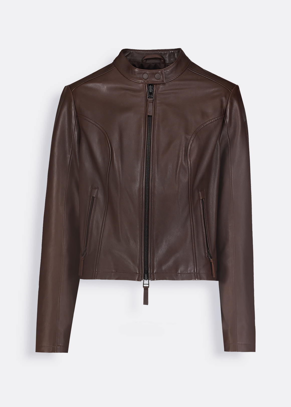 Zip-up Leather Biker Jacket | Woolworths.co.za