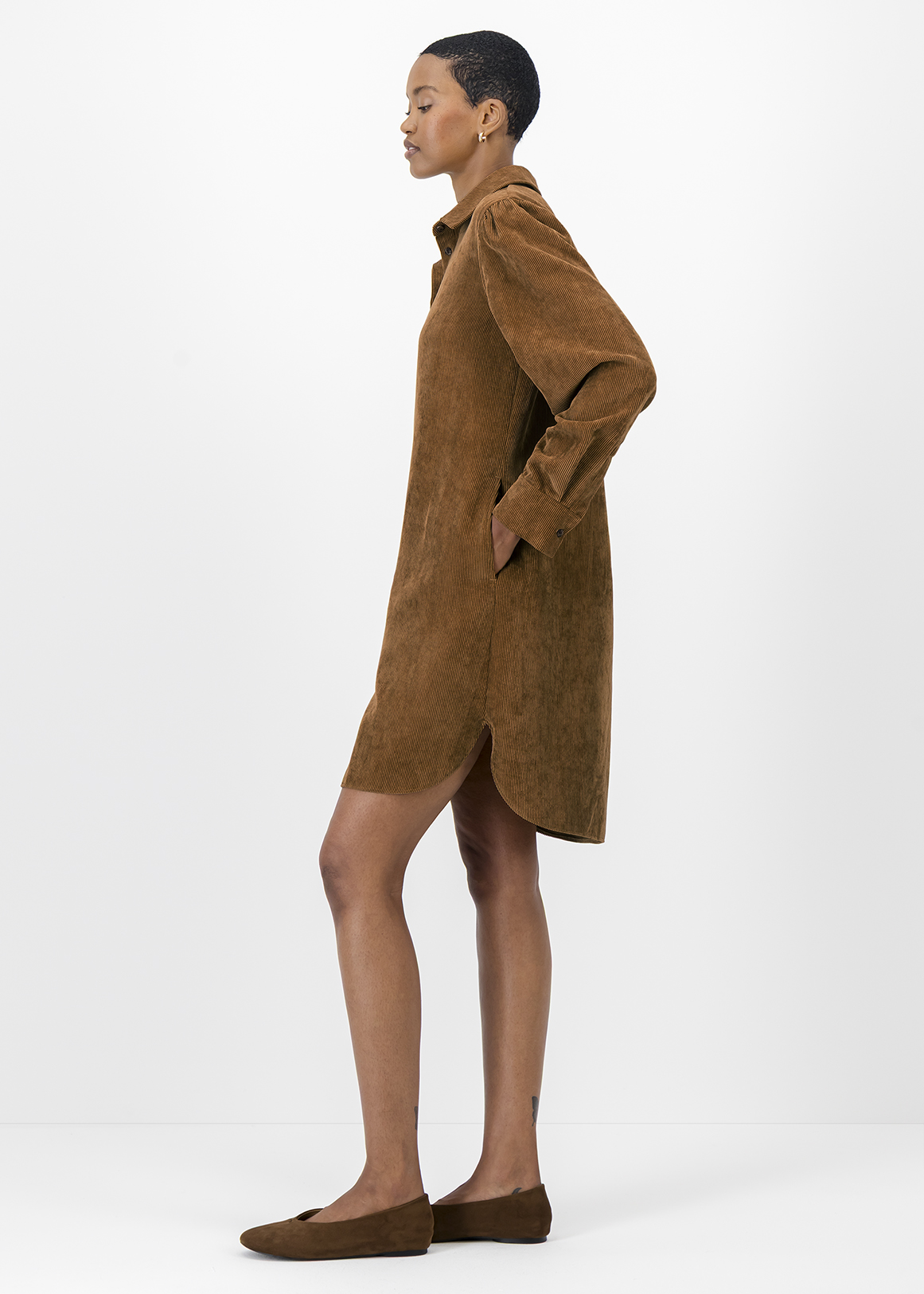 A-line Corduroy Shirt Dress | Woolworths.co.za