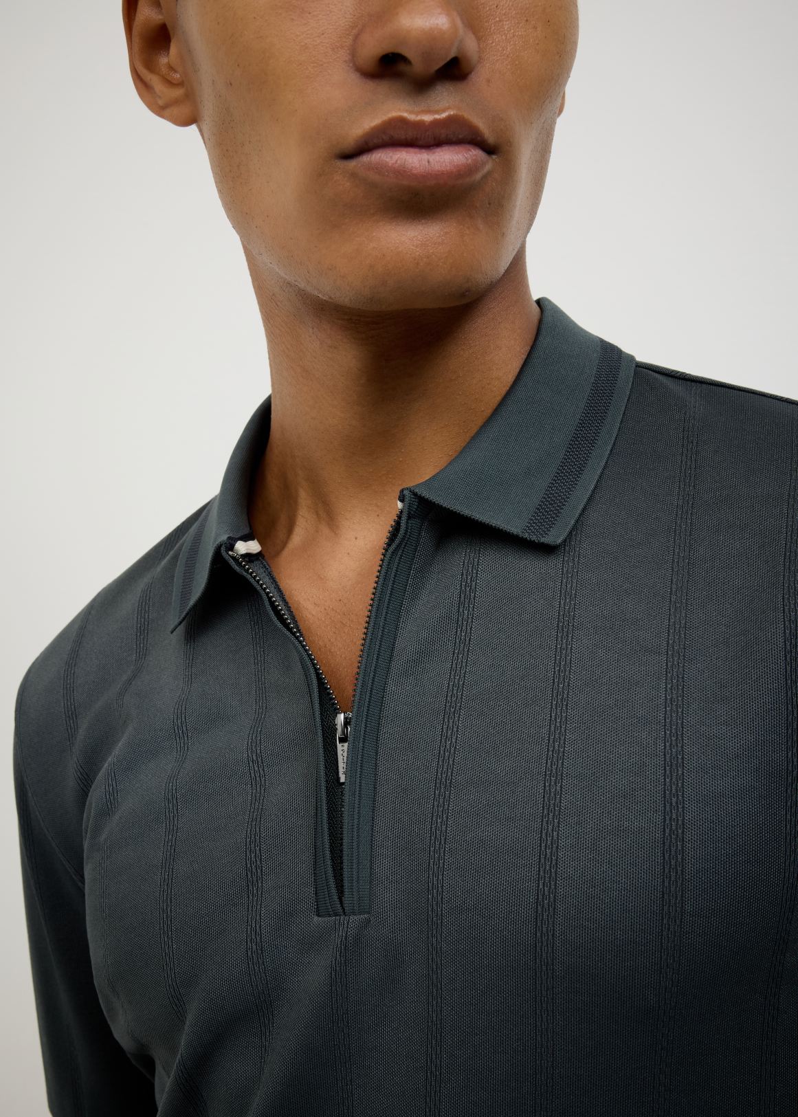 Davis Zip-Up Knit Polo | Woolworths.co.za