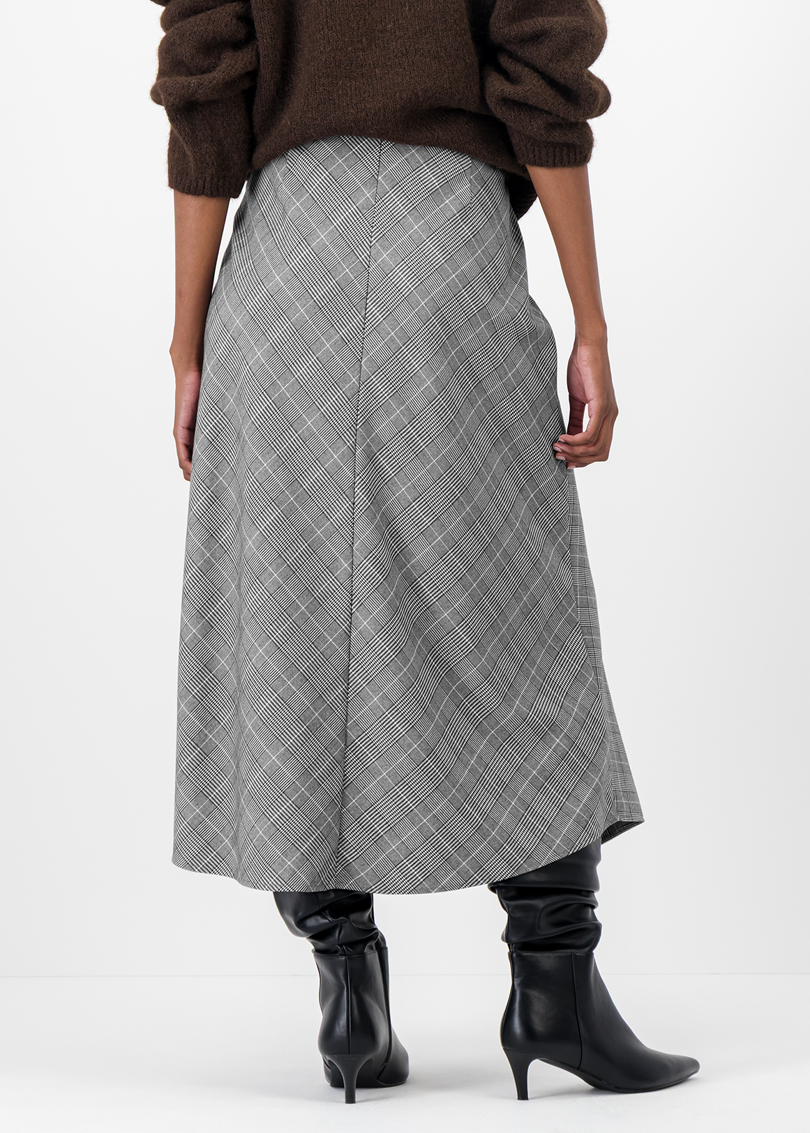 Check Asymmetric Hem Maxi Skirt | Woolworths.co.za