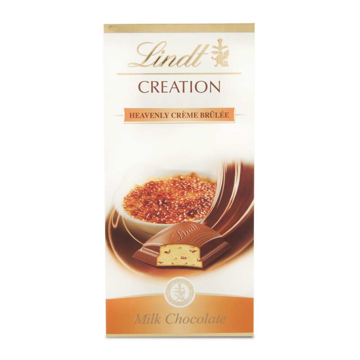 Шоколад lindt creation молочный с кусочками карамели и начинкой Крем-брюле 100г (3046920022538)
