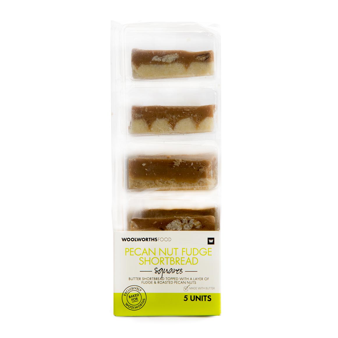 Pecan Nut Fudge Shortbread Squares 5 pk | Woolworths.co.za