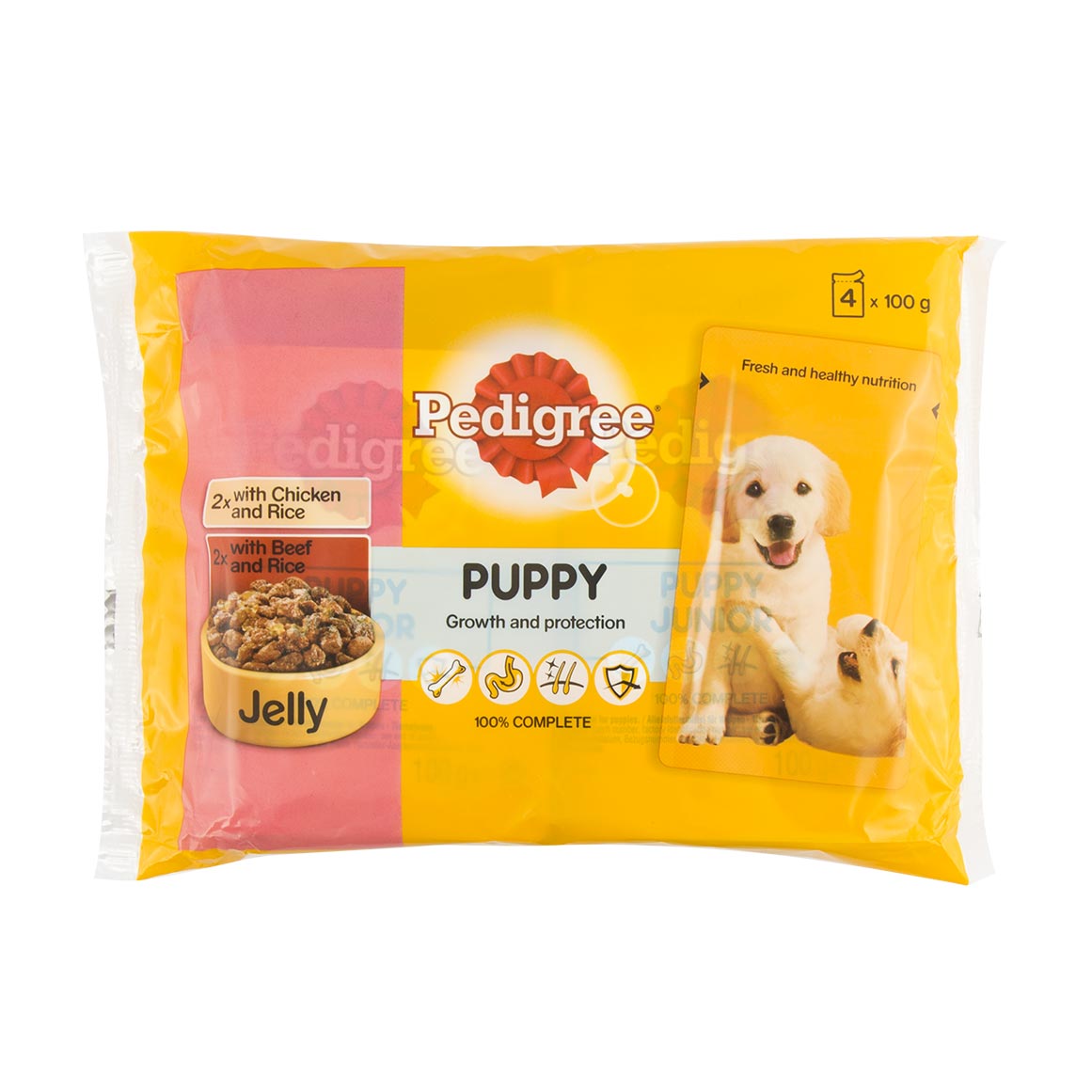 Pedigree Puppy Chicken Beef with Rice 4 x 100 g Woolworths .za
