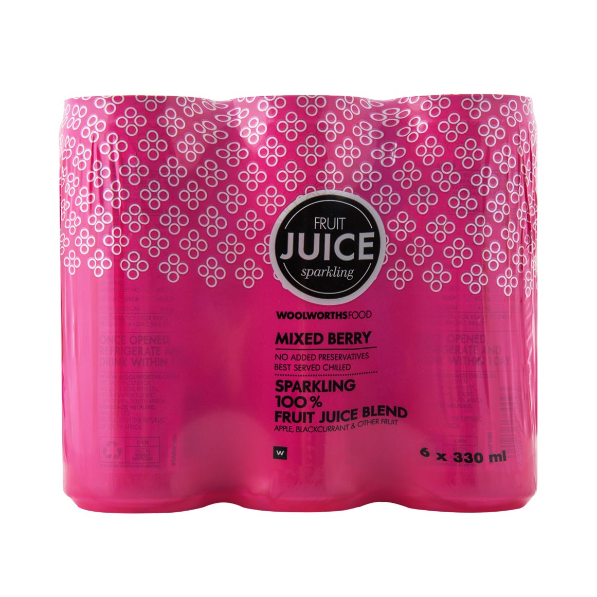 Mixed Berry Sparkling 100% Fruit Juice Blend 6 x 330 ml