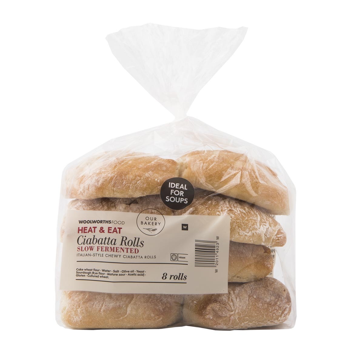 Woolworths Free From Gluten Bake Home Rolls 6pk Bunch