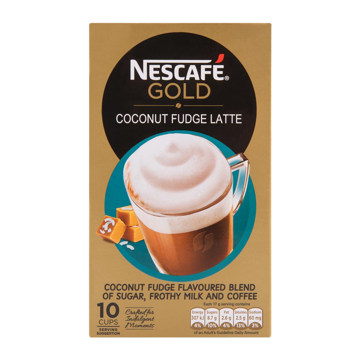 Coconut☆　 Nescafé® Gold Coconut Fudge Latte Sachets 10 x 17 g | Woolworths.co.za