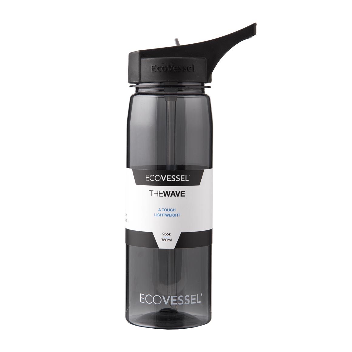 EcoVessel The Wave Flip Straw Tritan™ Water Bottle 750 ml