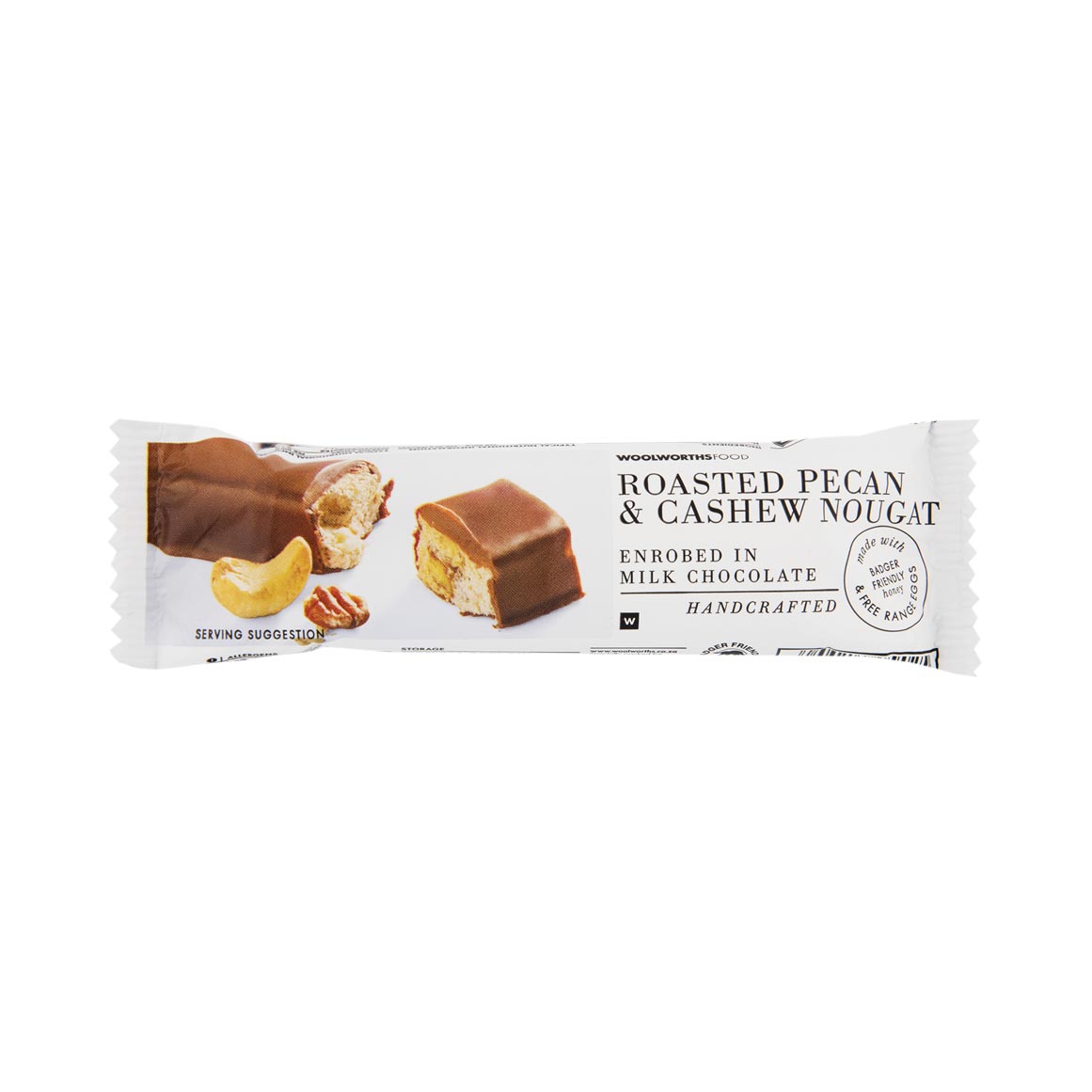 Handcrafted Roasted Pecan And Cashew Nougat In Milk Chocolate 50 G Woolworths Co Za