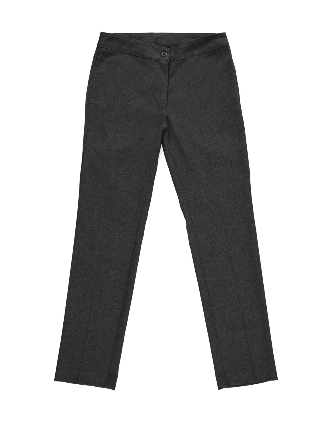 Girls Slim Fit Grey School Trousers