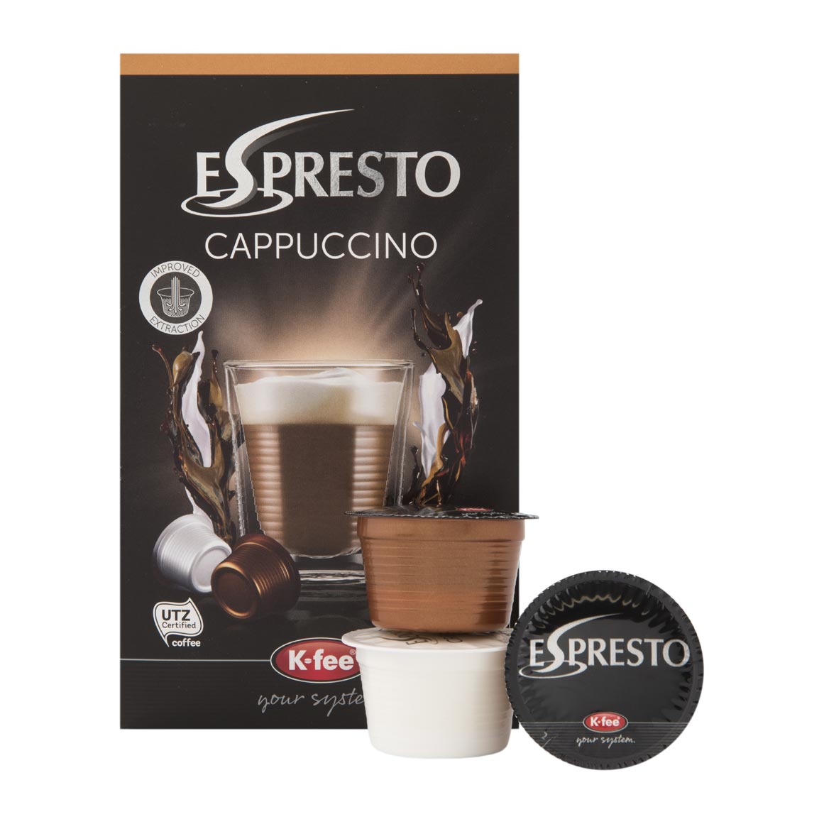 Espresto Cappuccino Coffee Capsules 16 