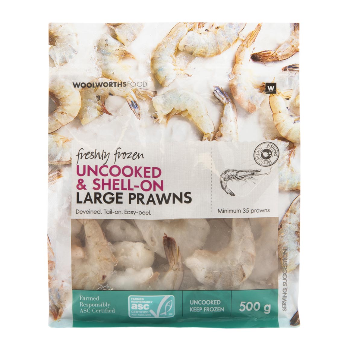 Frozen Cooked Peeled Medium Prawns 400 G