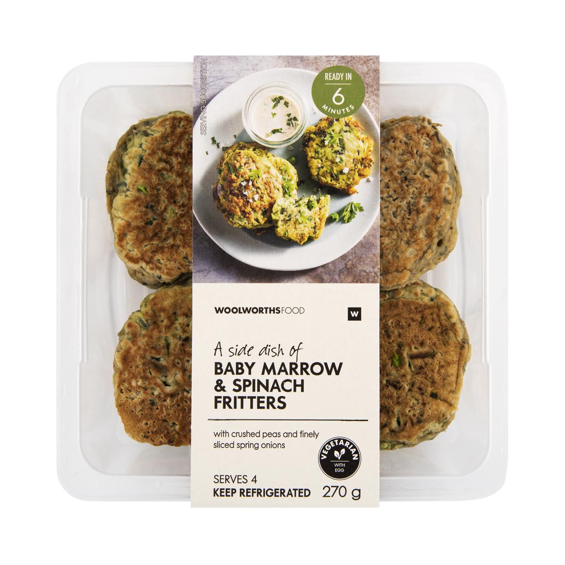 Baby Marrow Spinach Fritters 270 G Woolworths Co Za