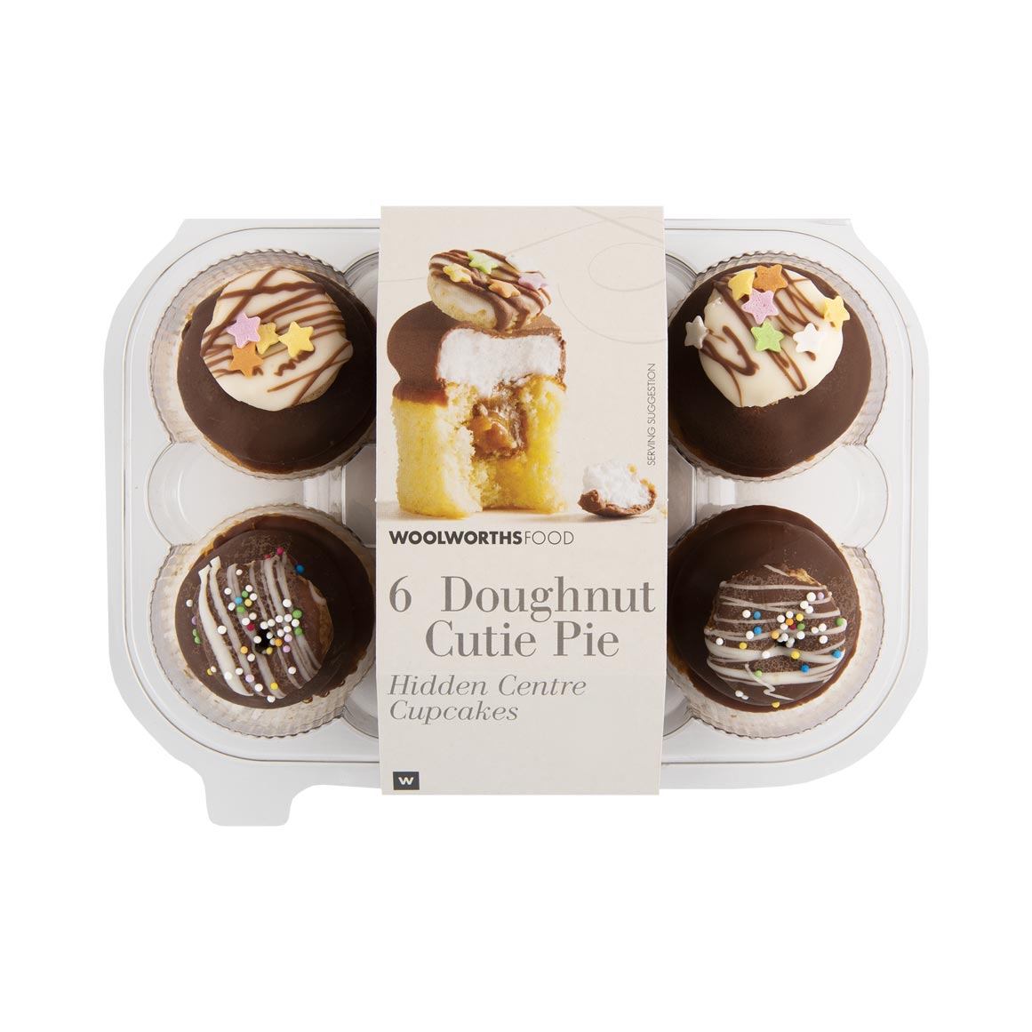 Doughnut Cutie Pie Hidden Centre Cupcakes 6 Pk Woolworthscoza