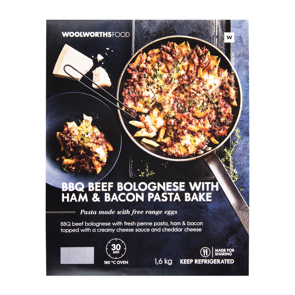 BBQ Beef Bolognese with Ham Bacon Pasta Bake kg