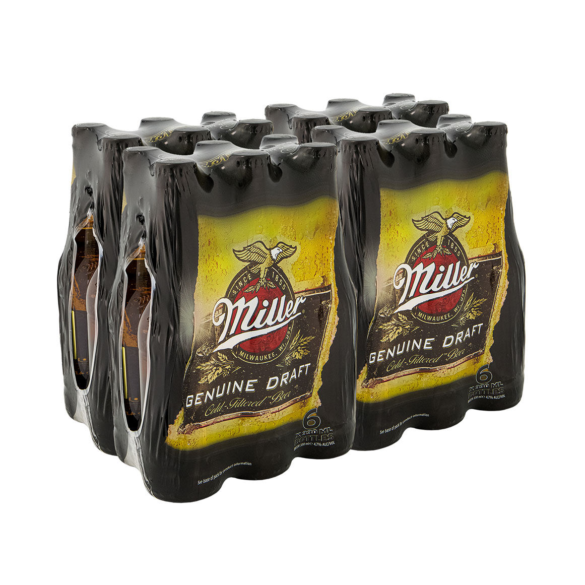 Miller Genuine Draft Cold-Filtered Beer 24 x 330 ml Bottles