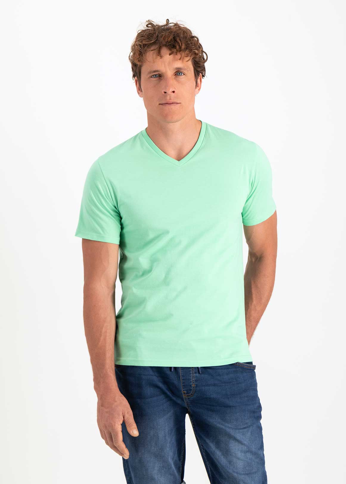 StayNew Slim Fit Cotton V-neck T-shirt 