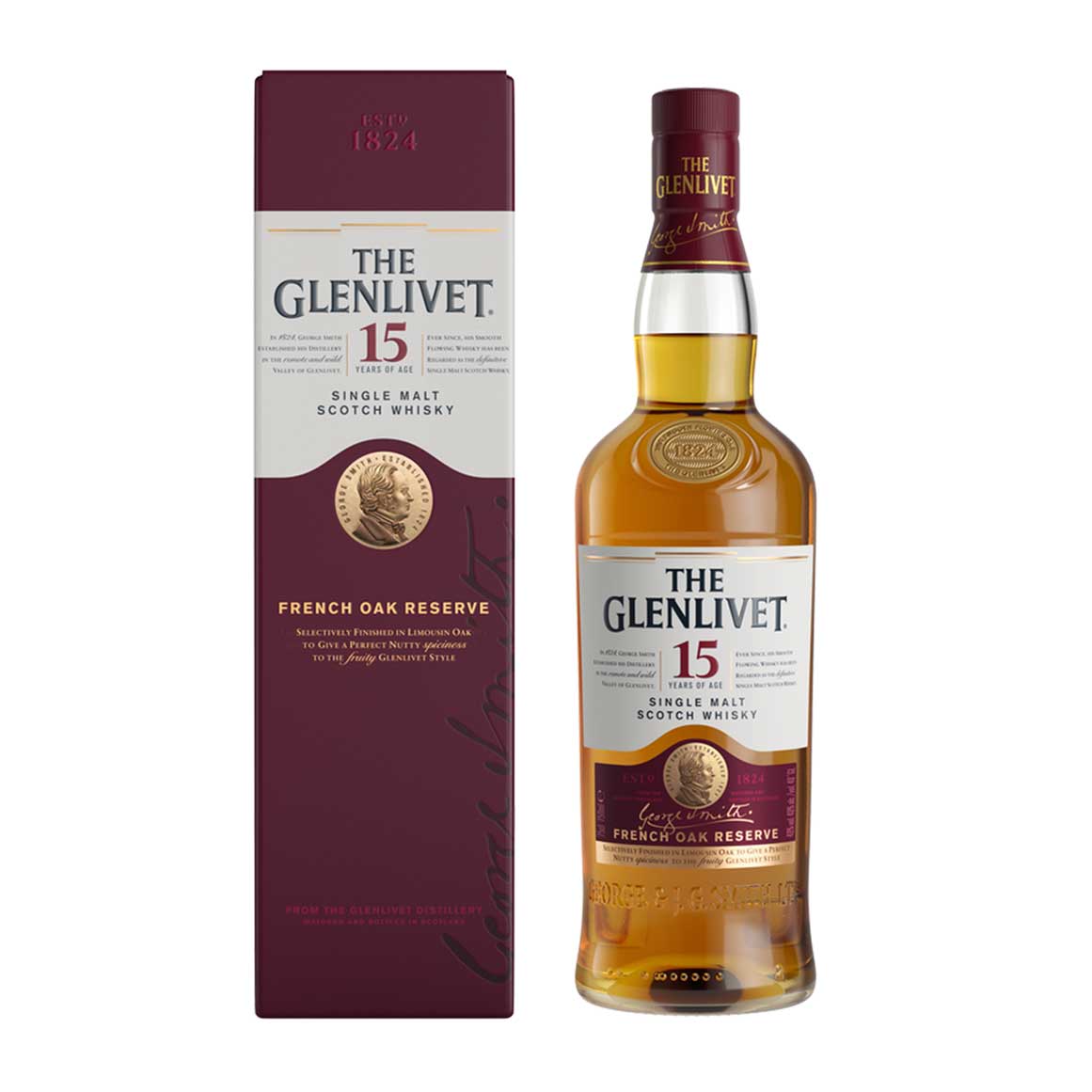 L255 THE GLENLIVET 12年 Pure Single Malt The Glenlivet 15 Year Old Single Malt Scotch Whisky 750 ml