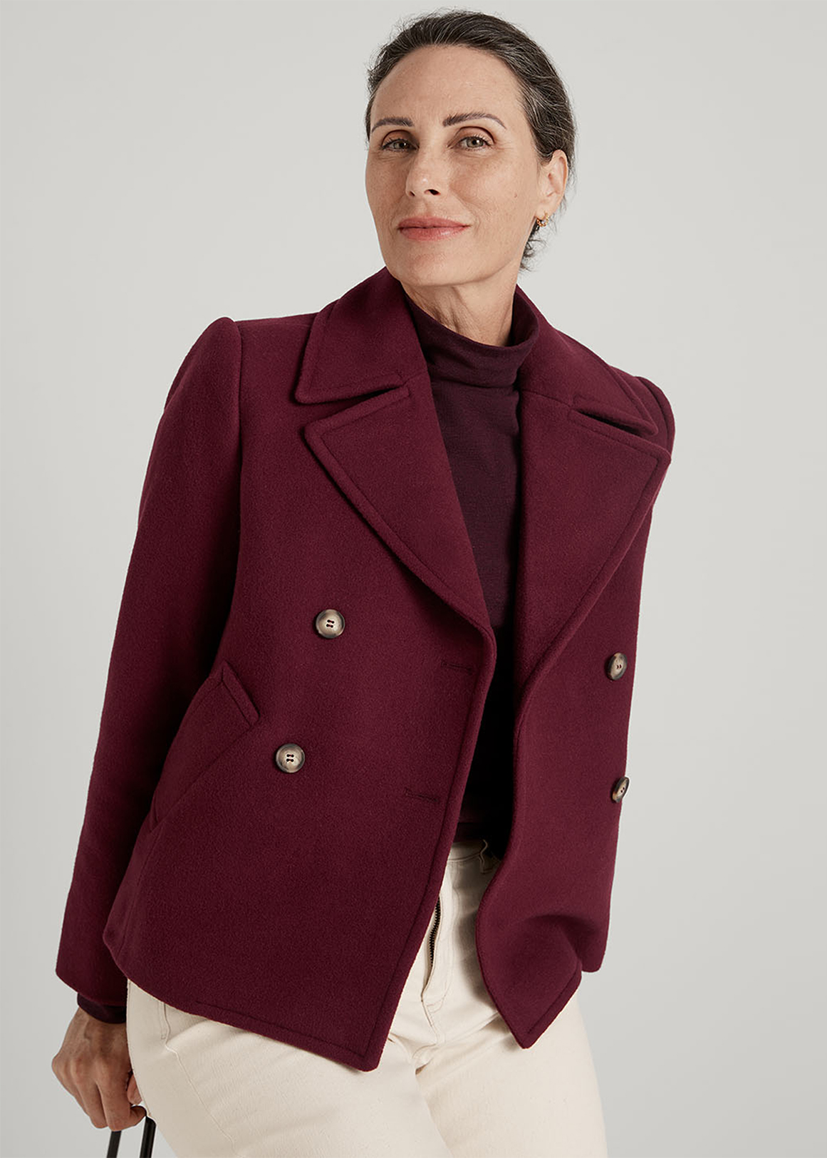 classic peacoat