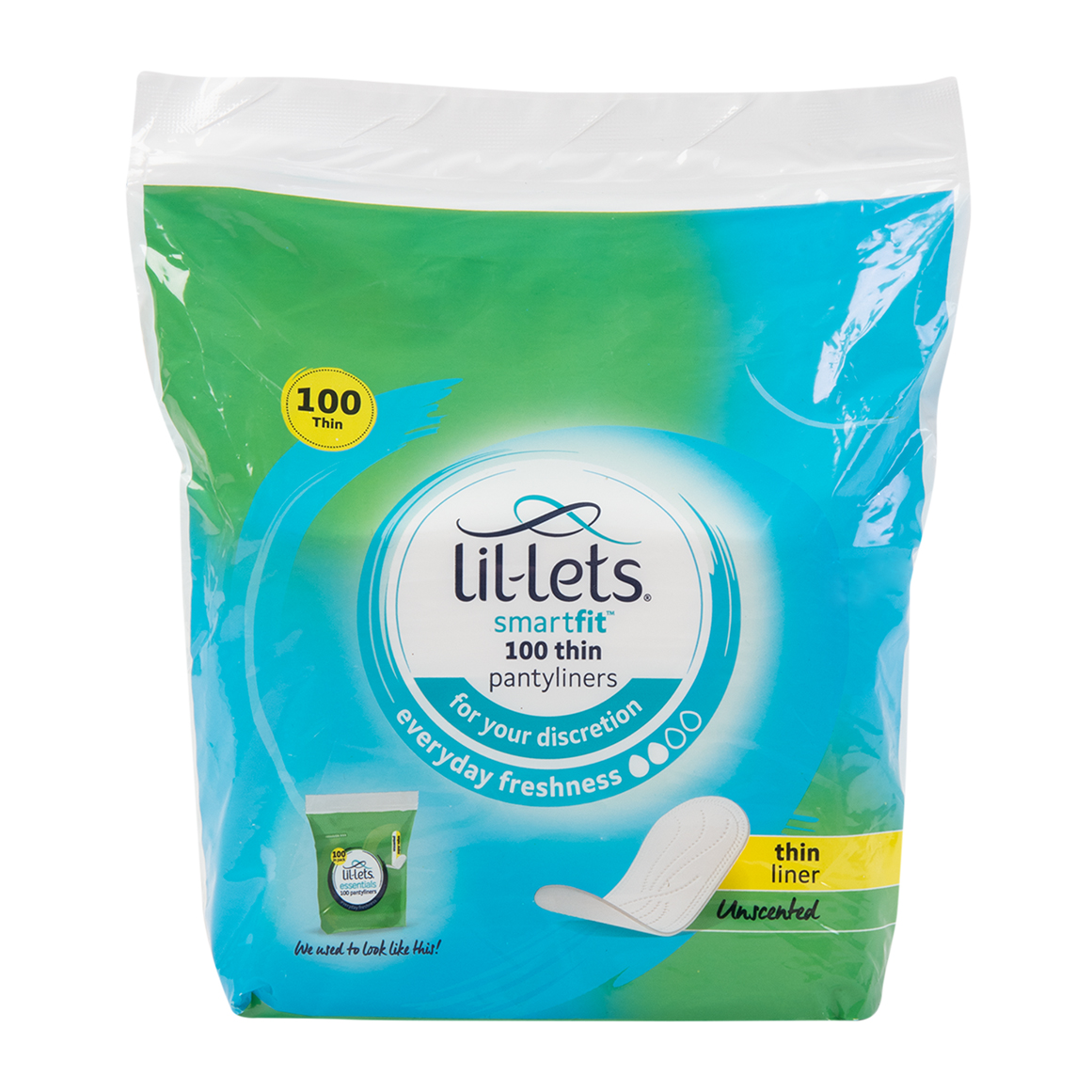 Lil-Lets SmartFit™ Everyday Freshness Thin Unscented Pantyliners 100 pk