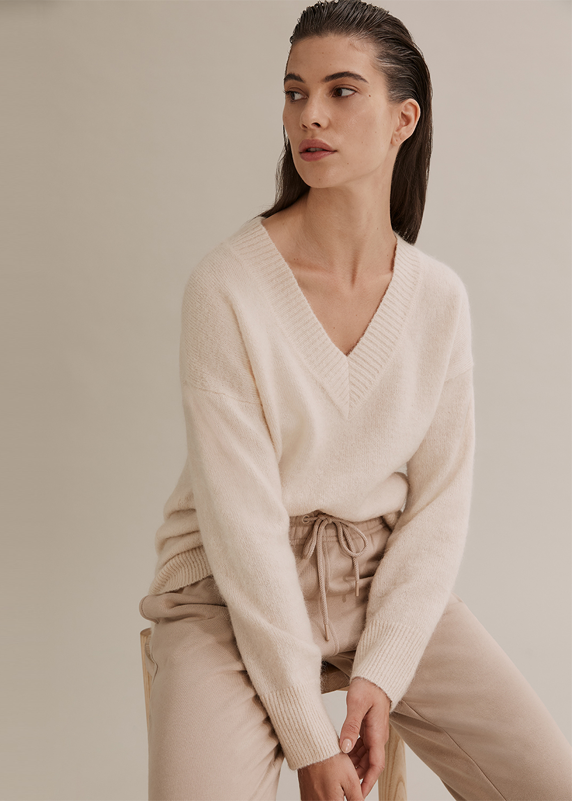 V-Neck Fluffy Pullover | Woolworths.co.za