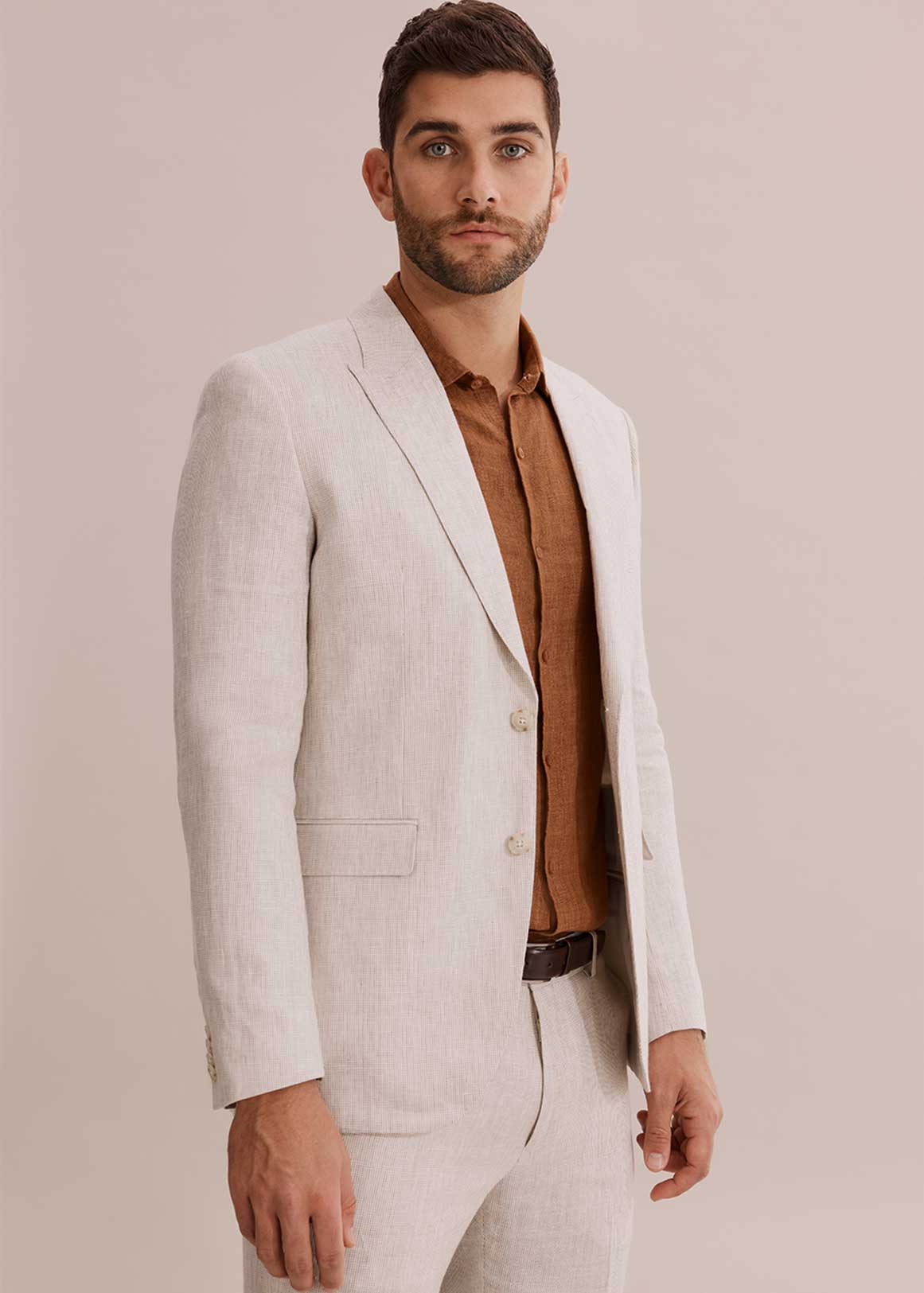 slim linen blazer