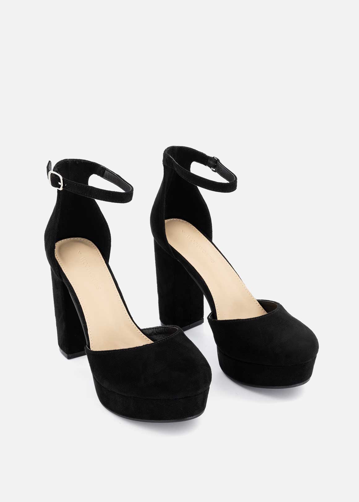 Heeled platform shoes