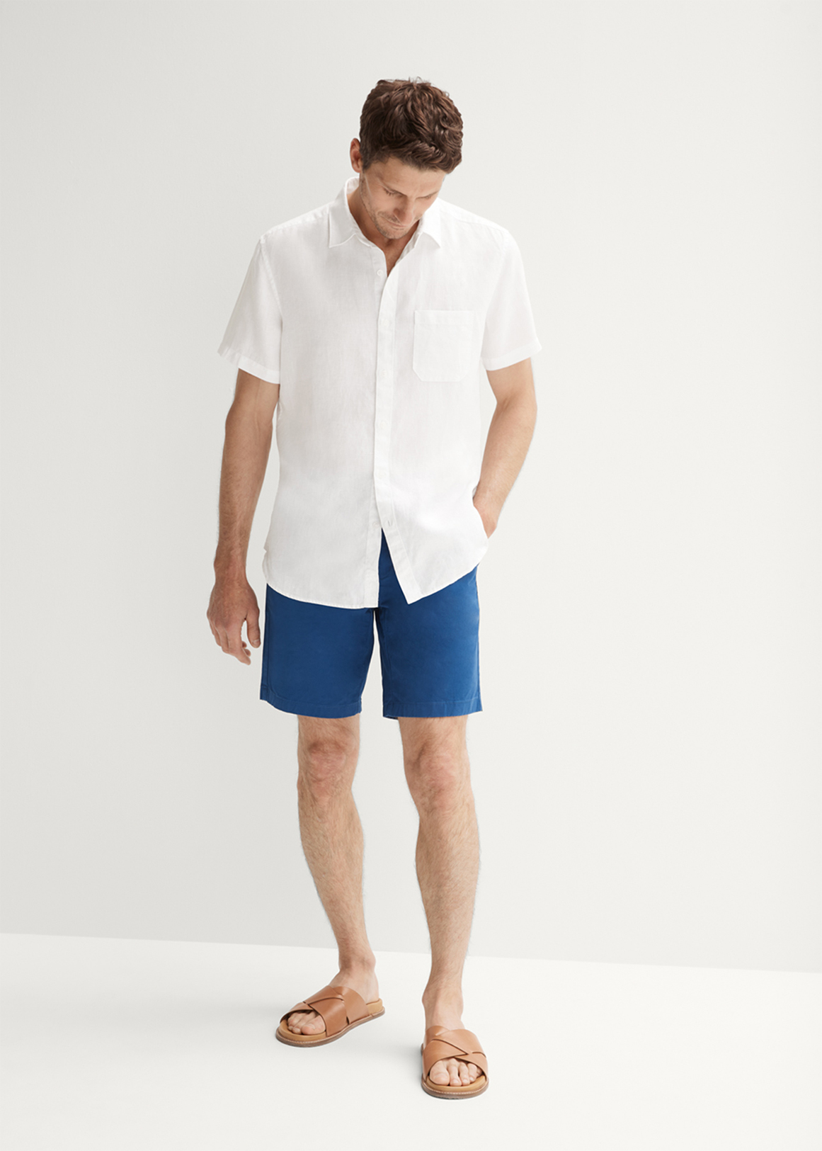 Regular Fit Linen Short Sleeve Shirt Woolworths .za