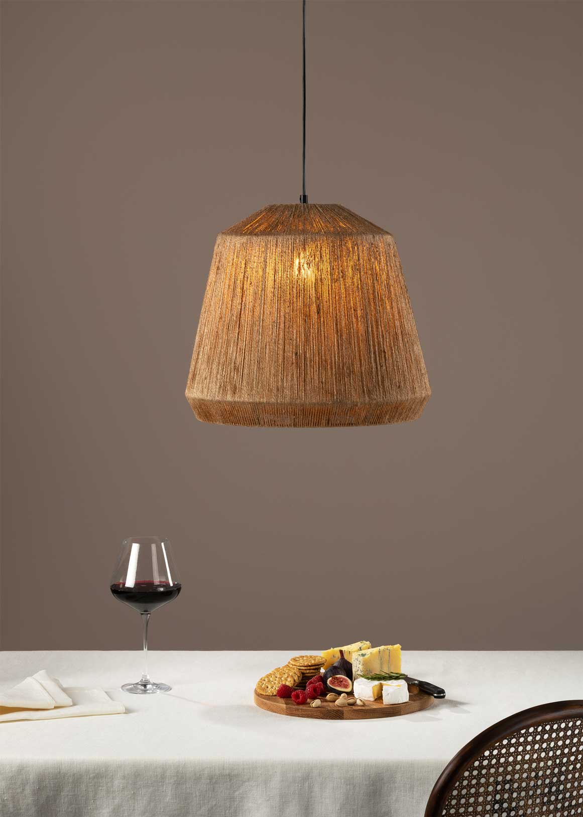Jute chandelier on sale
