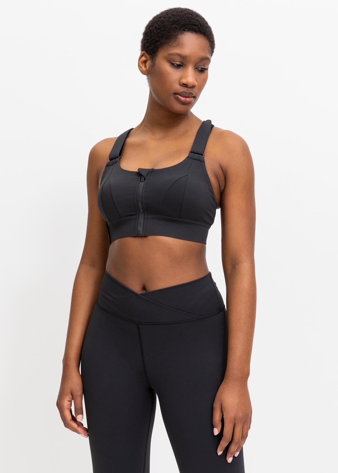 Jockey Active Zip Front High Impact Sports Bra