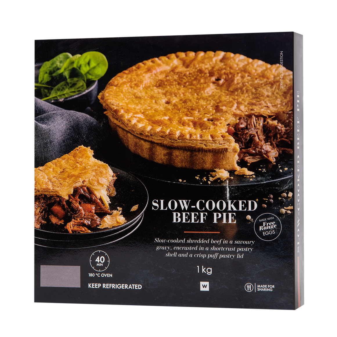 Slow cooked store beef pie