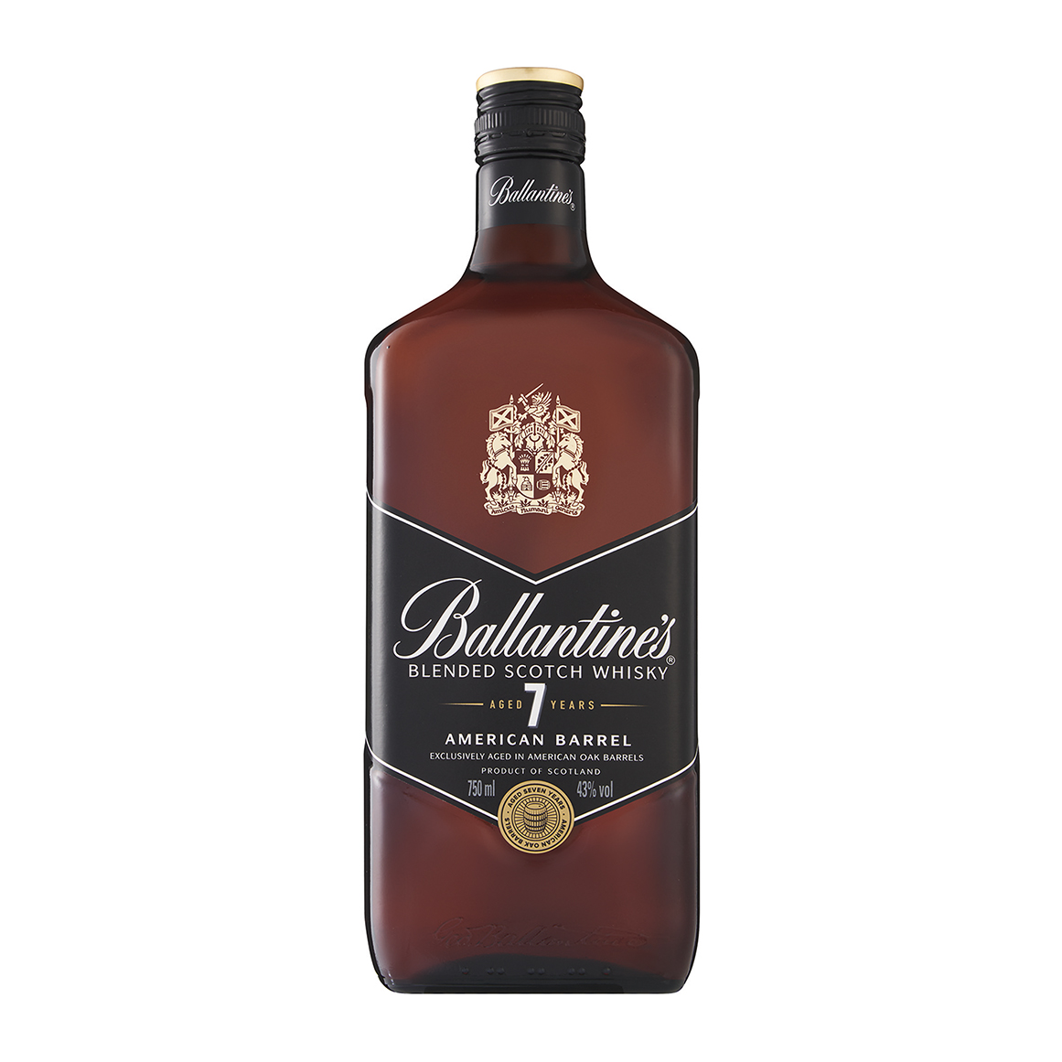 Ballantines 7 Years Old Bourbon Finish Blended Scotch Whisky 750