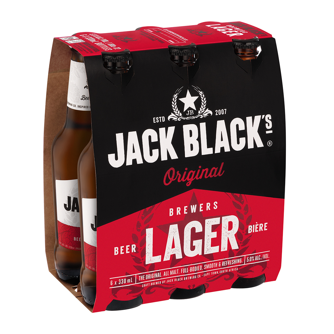 Jack Black Lager Beer 6 x 330 ml Bottles | Woolworths.co.za