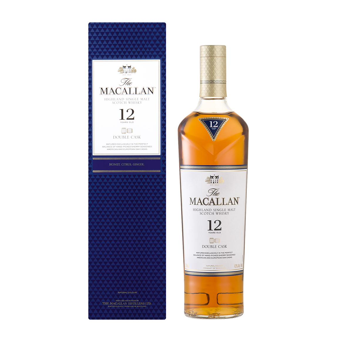 The Macallan 12年700ml 40% The Macallan 12 Year Old Single Malt Double Cask Whisky 750