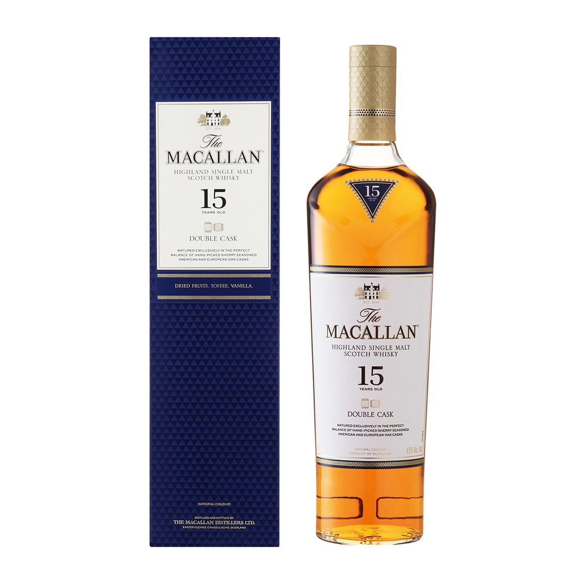 The Macallan 15 Year Old Single Malt Double Cask Whisky 750 ml