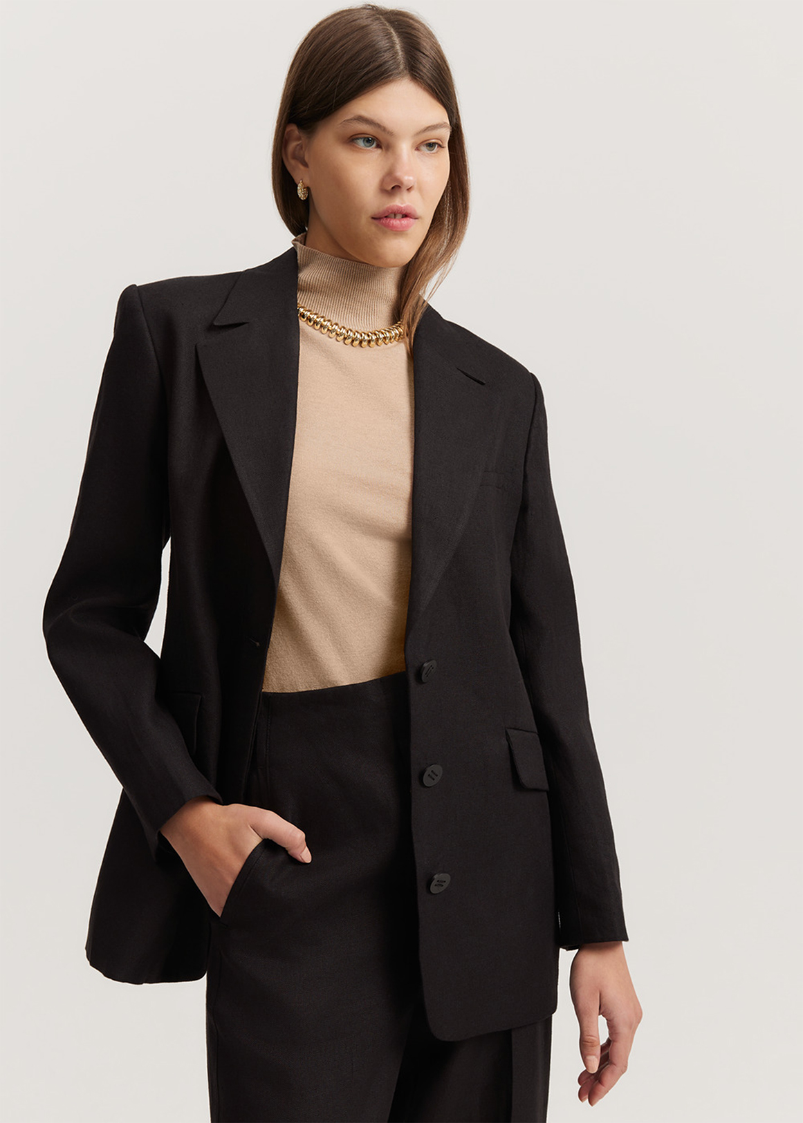 ベイクルーズ INHERIT Woollike Laidback Suits Navy Blue Slim Fit