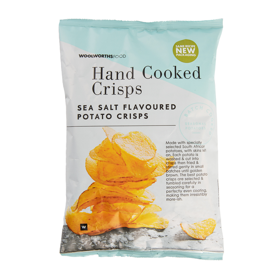 Hand Cooked Sea Salt Flavoured Crisps 125 g Woolworths .za