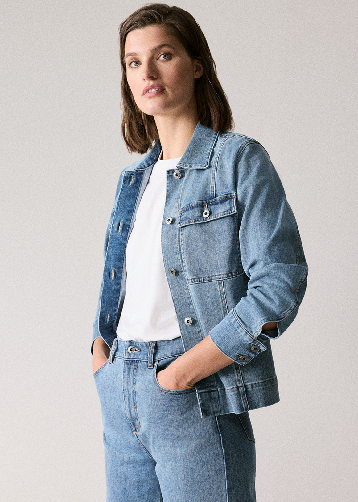Vintage wash online denim jacket