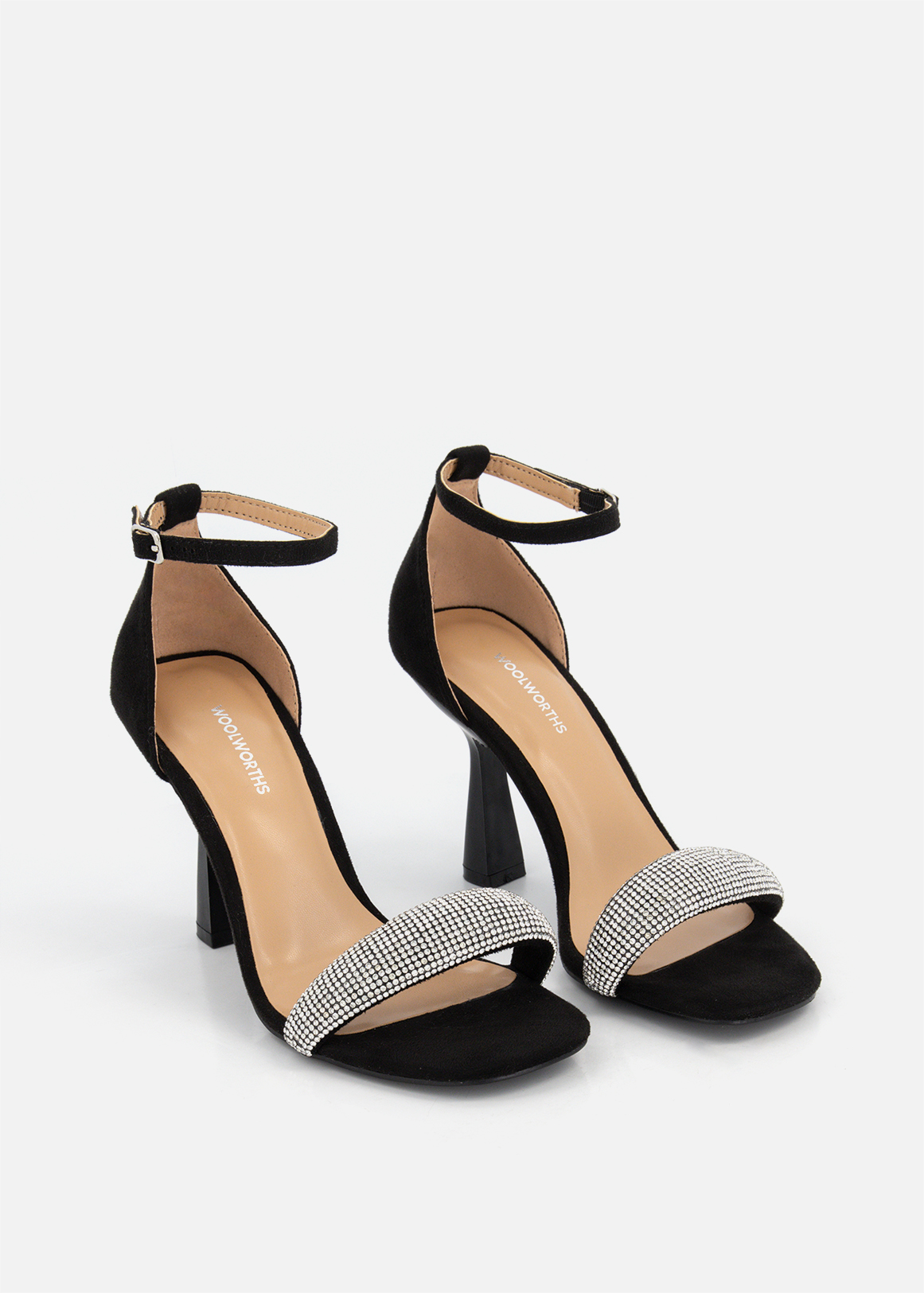 Diamante ankle strap best sale shoes