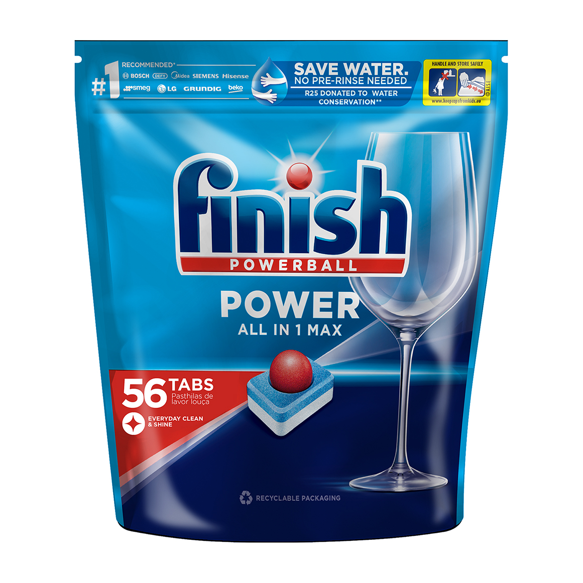 Finish All in 1 Max Shine and Protect 56 Tabs
