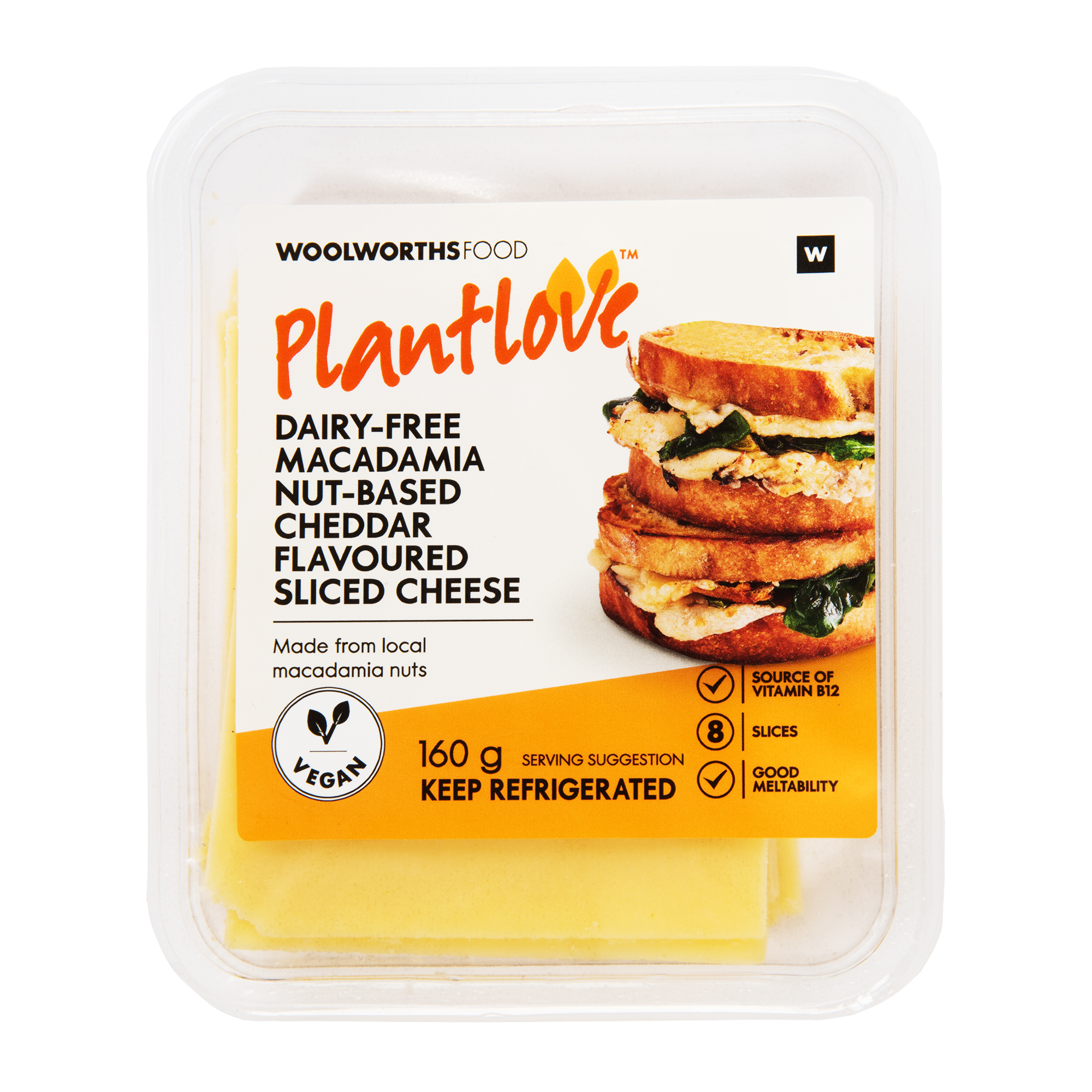 PlantLove™ Dairy Free Macadamia Nut Based Cheddar Flavoured Sliced