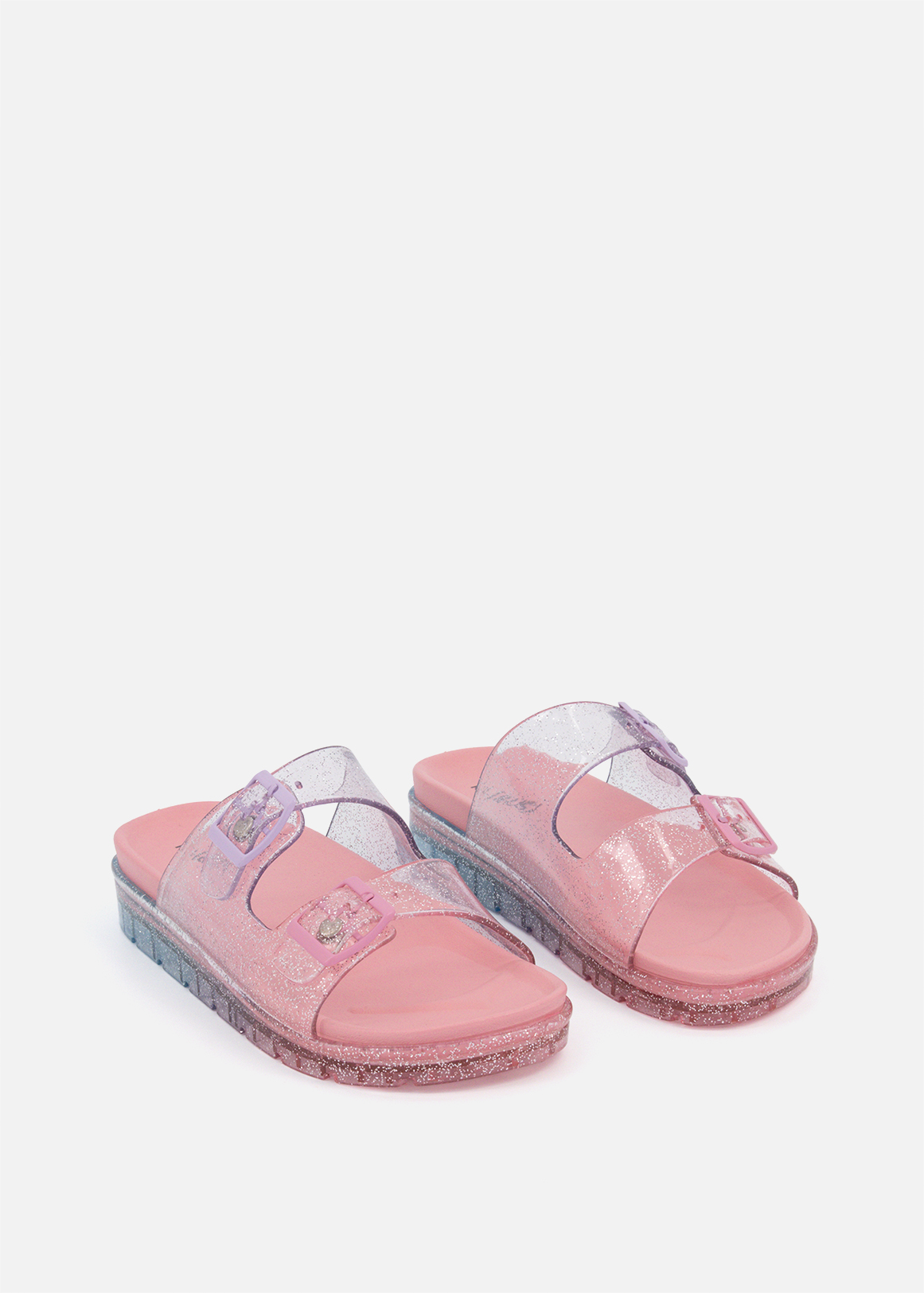 Rainbow jelly top sandals