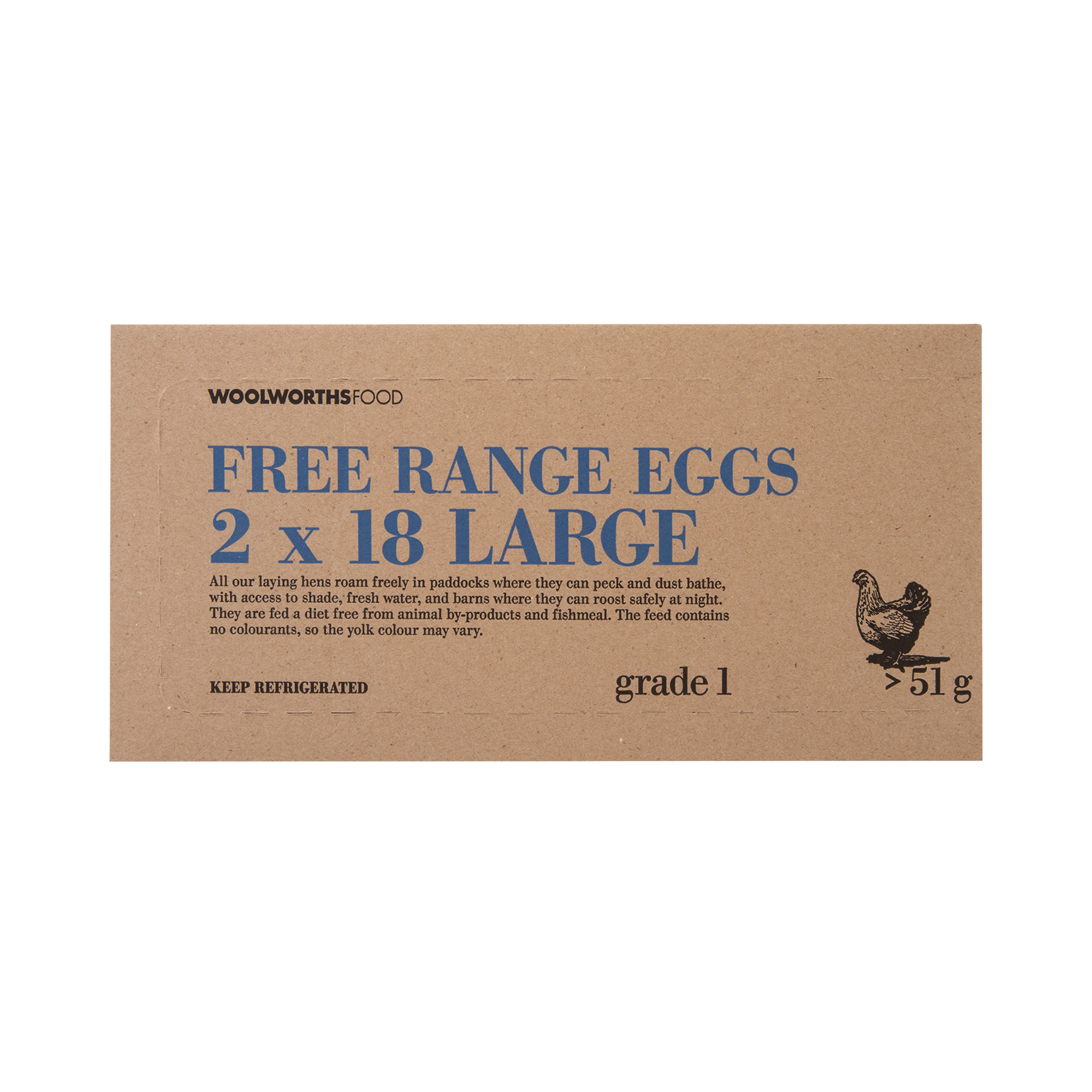 Free Range Large Chilled Eggs 2 x 18 pk | Woolworths.co.za