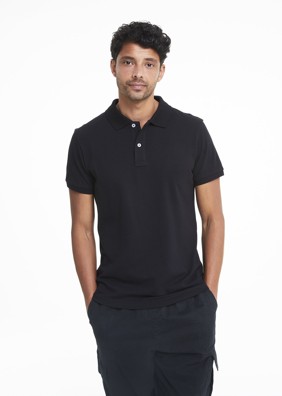 Stay New Slim Fit Cotton Pique Golfer | Woolworths.co.za