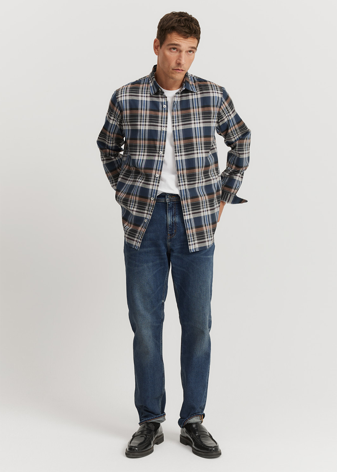 Regular Fit Good Earth Cotton Flannel Check Shirt | Woolworths.co.za