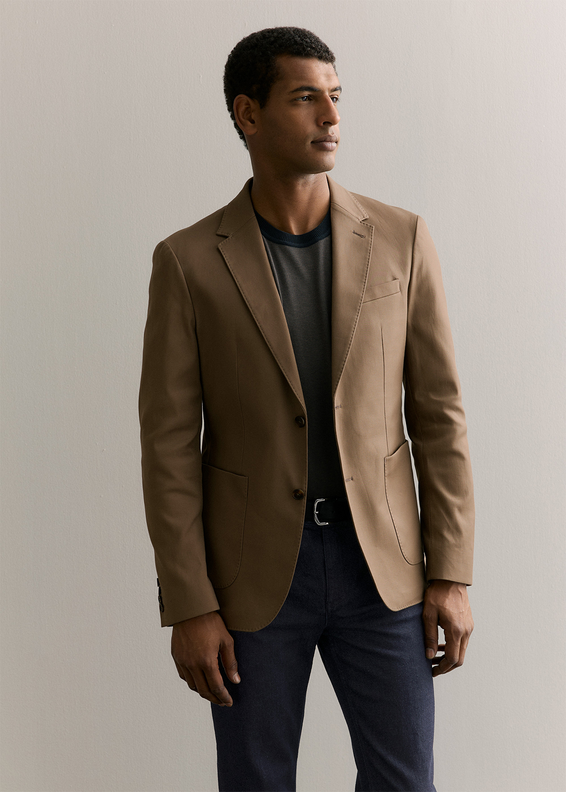 Regular Fit Stretch Cotton Double Weave Blazer | Woolworths.co.za