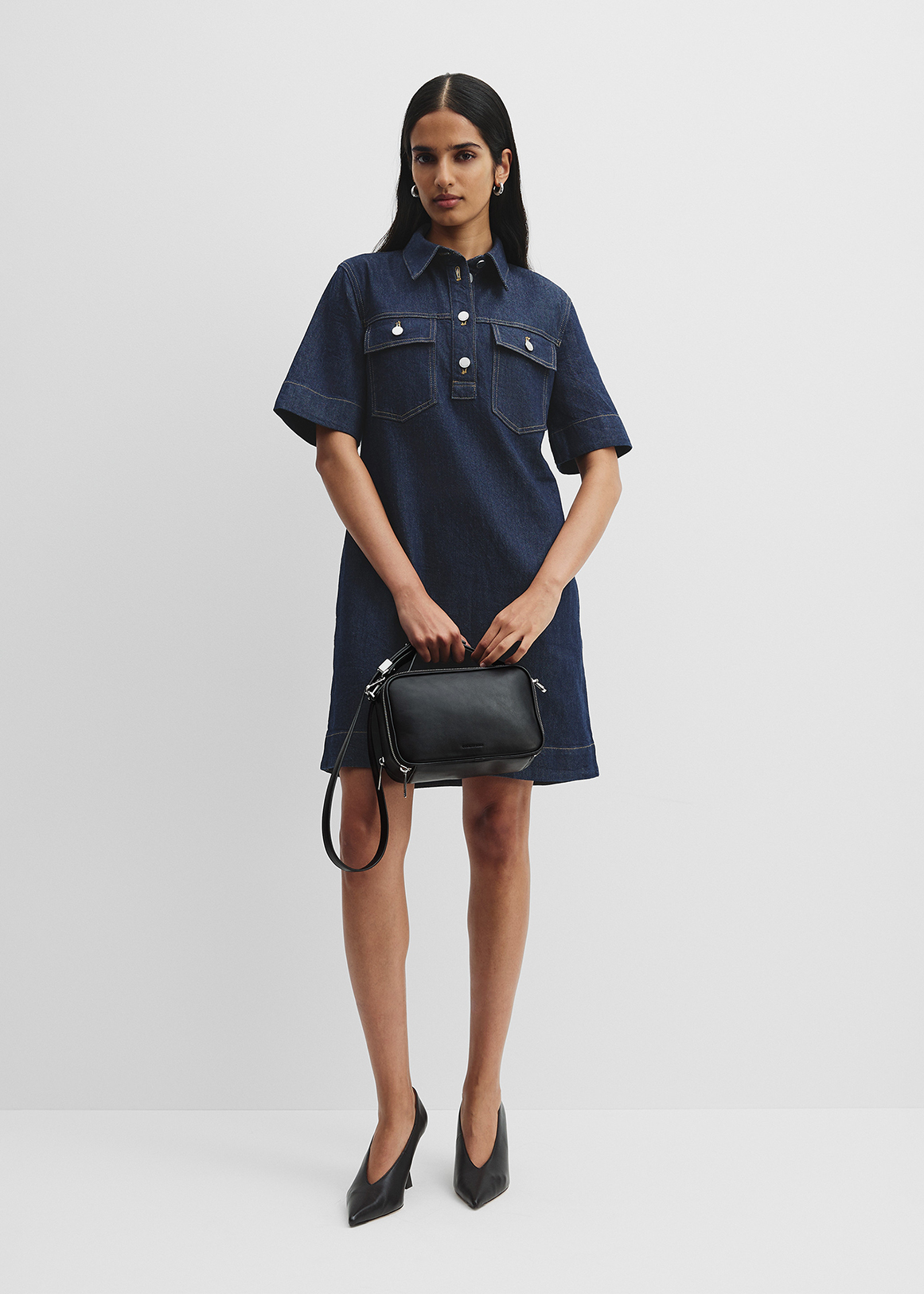 denim shirt dress south africa Dark wash denim shirt dress (1109)  Zillion