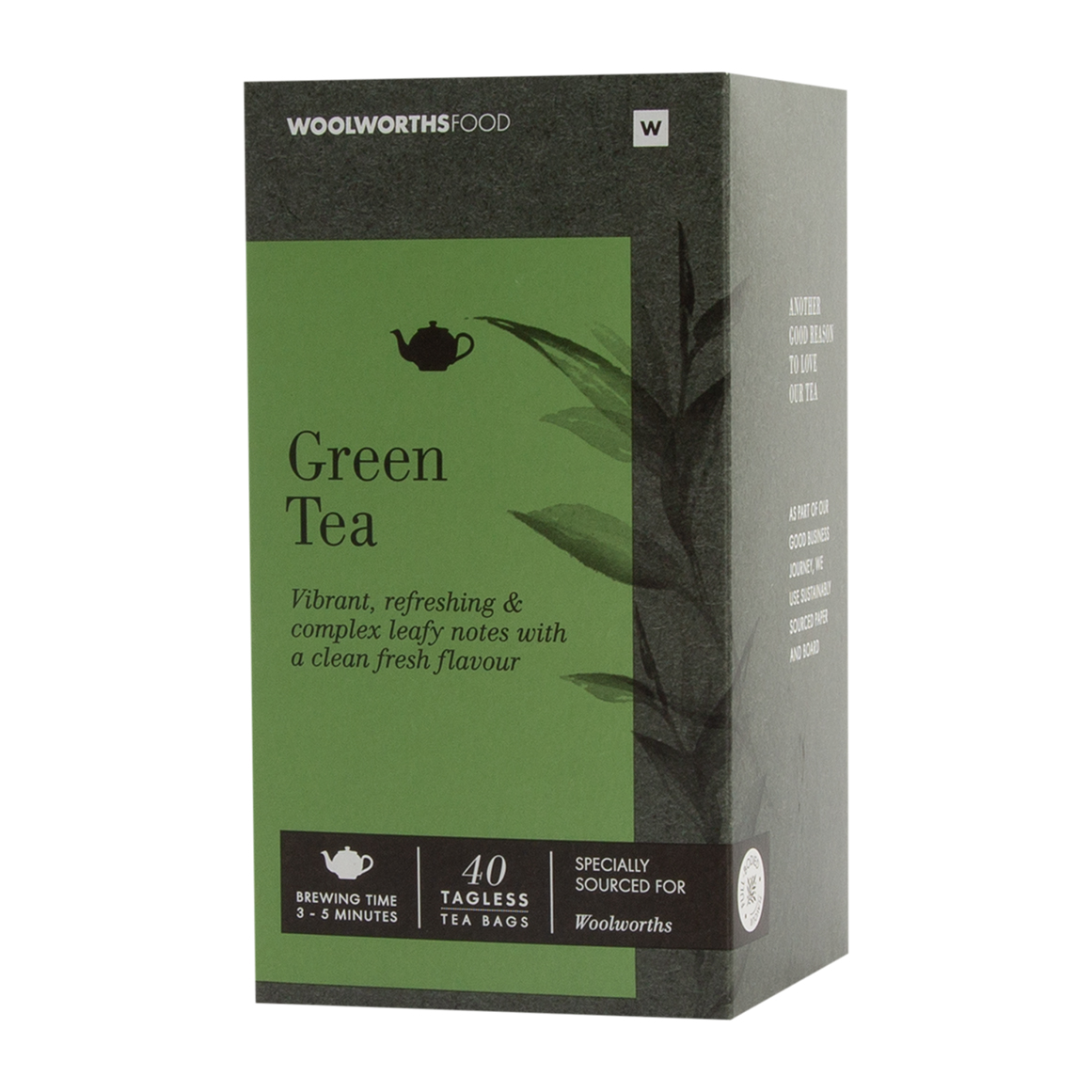 Teaさん専用 Green Tea Tagless Tea Bags 40 pk | Woolworths.co.za