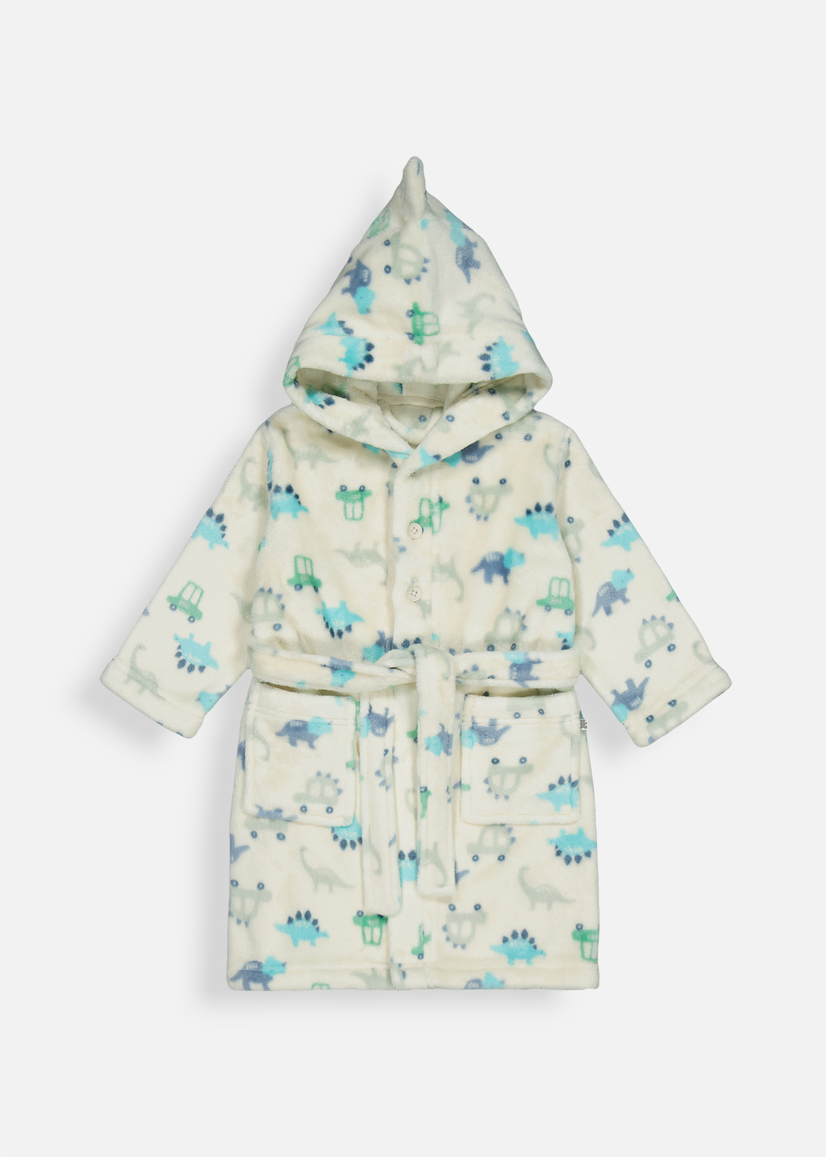 City Dino Hooded Fleece Gown