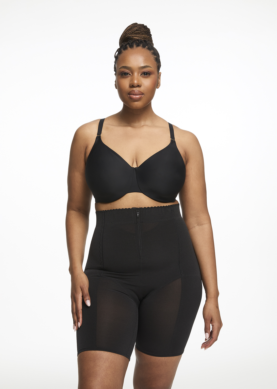 Mesh Inset Firm Control Shaping Hip & Thigh Cycle Shorts