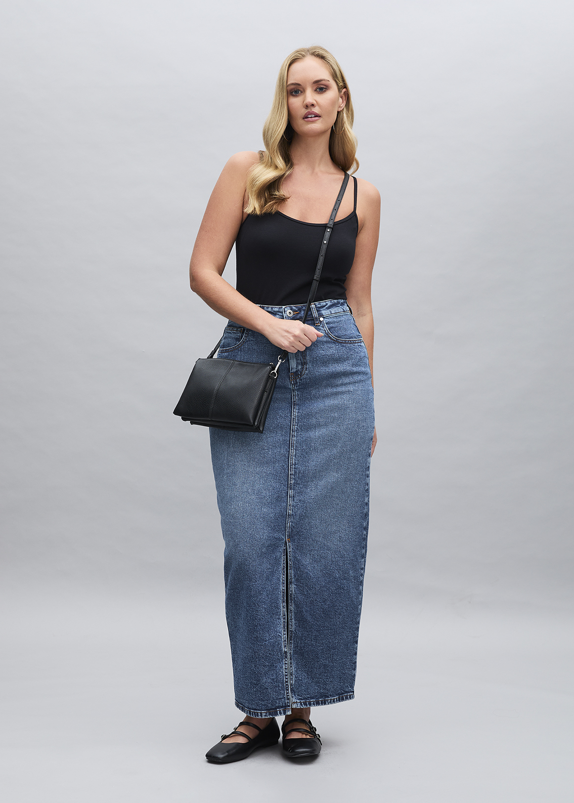 High Rise Denim Maxi Skirt | Woolworths.co.za